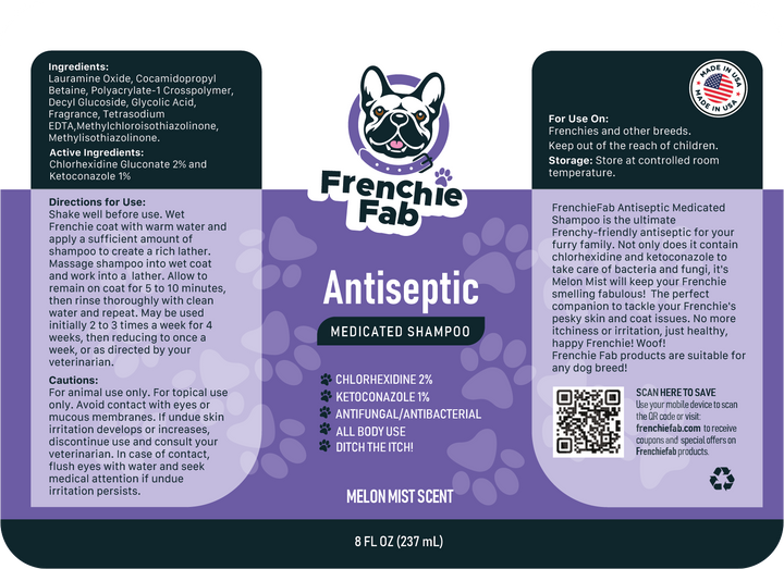 Antiseptic Medicated Shampoo 8 oz.