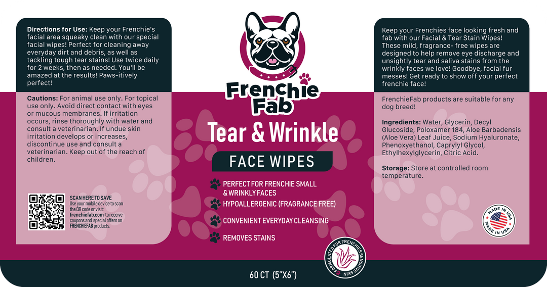 Tear & Wrinkle Face Wipes 60 ct.